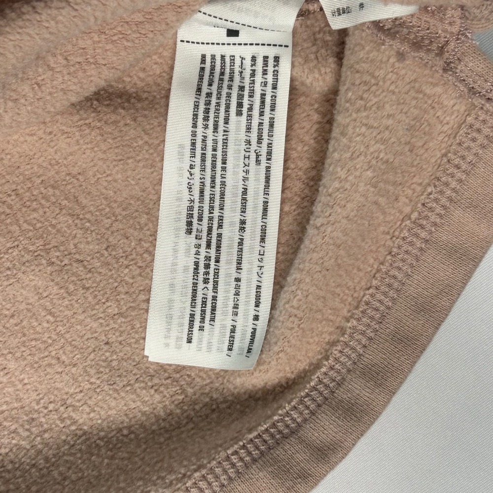Abercrombie & Fitch Cropped Sweatshirt Balloon Sleeve Pink Small - Picture 8 of 10
